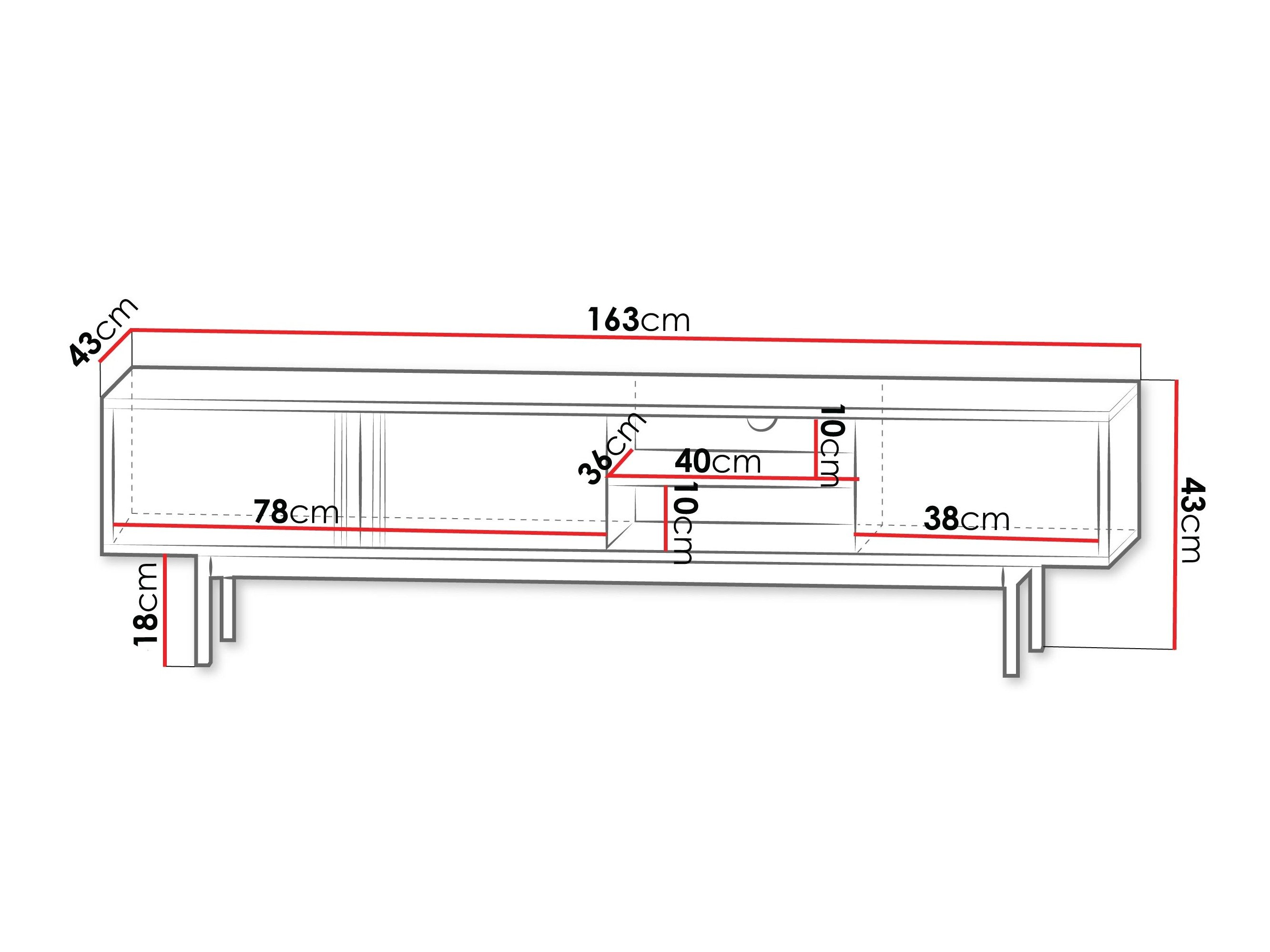 Meuble TV Levali 108 (Vert poussiéreux)