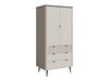 Armoire Lufela 100 (Cachemire + Marbre gris)