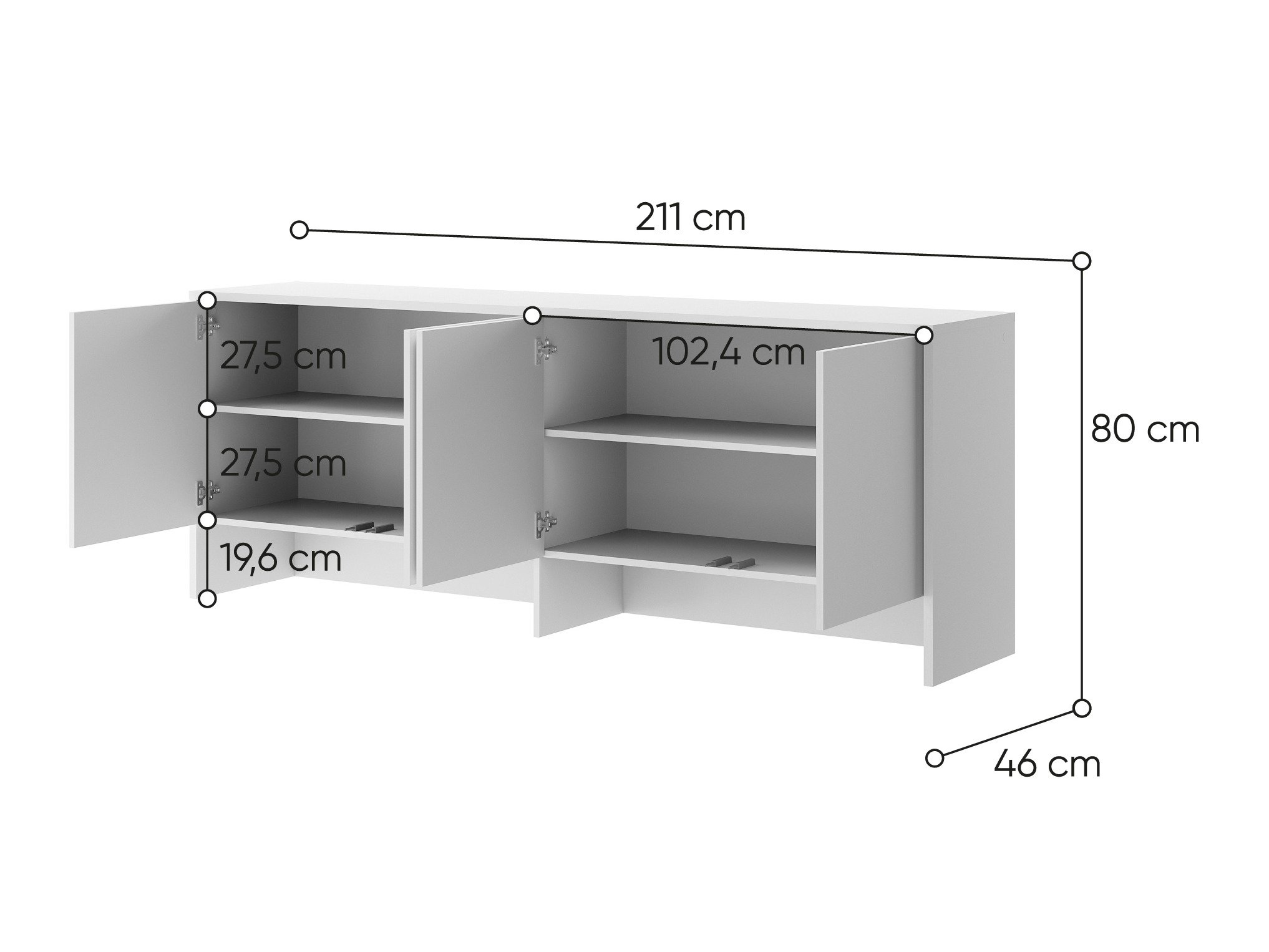 Buffet Concept Pro Lenart IV (Blanc)