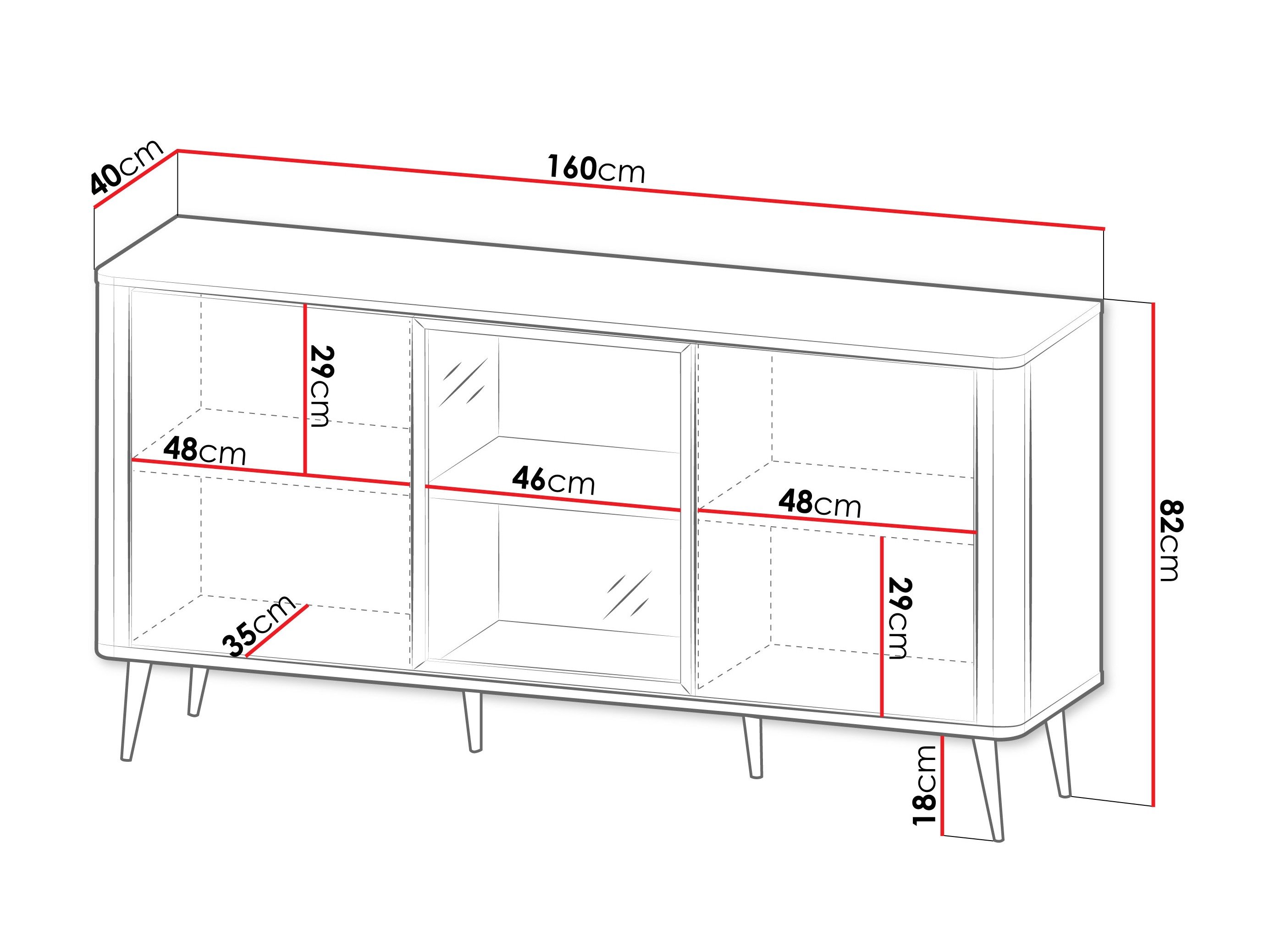 Buffet Lufela 105 (Cachemire + Noyer)