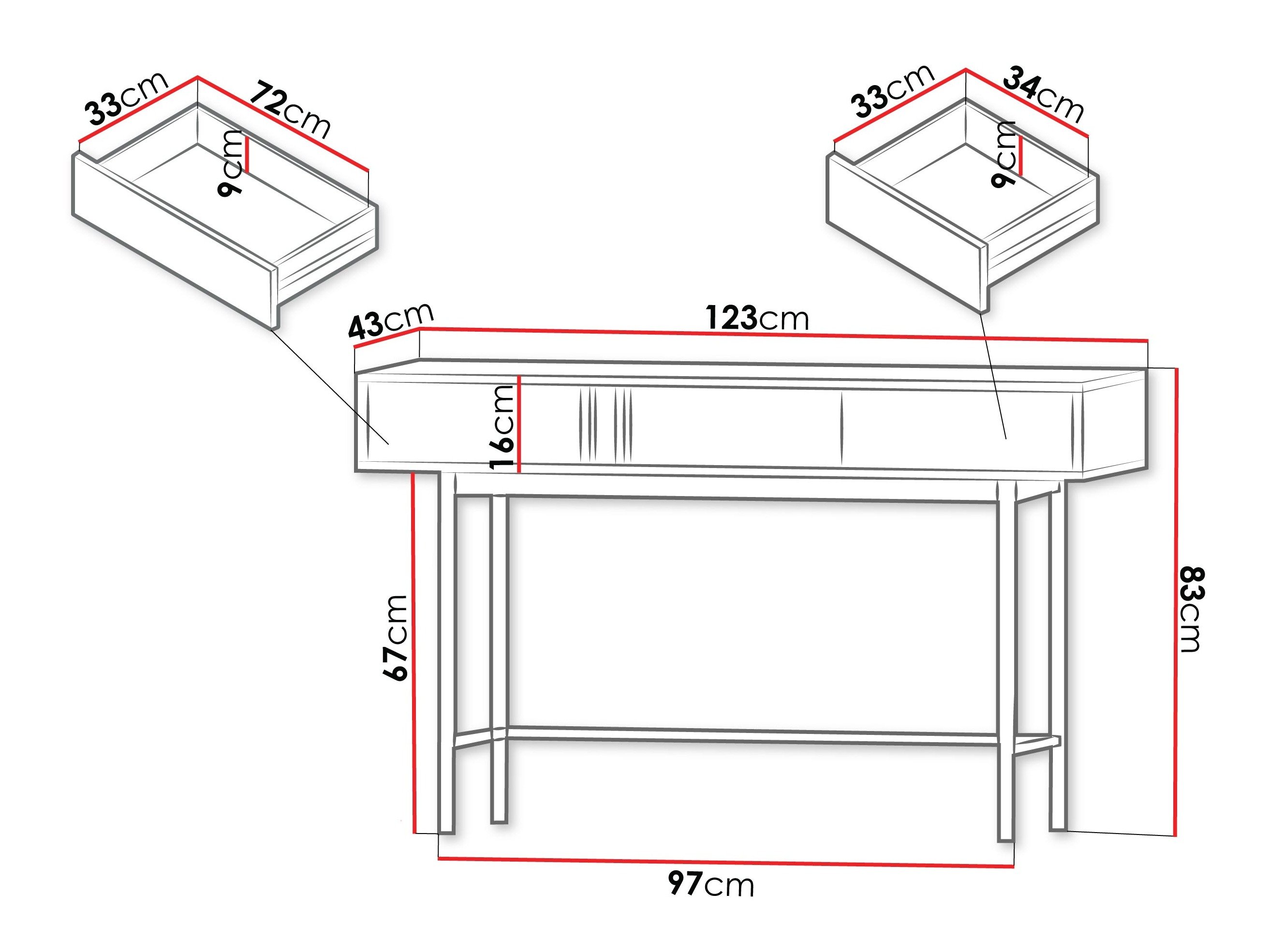 Console Levali 110 (Beige)