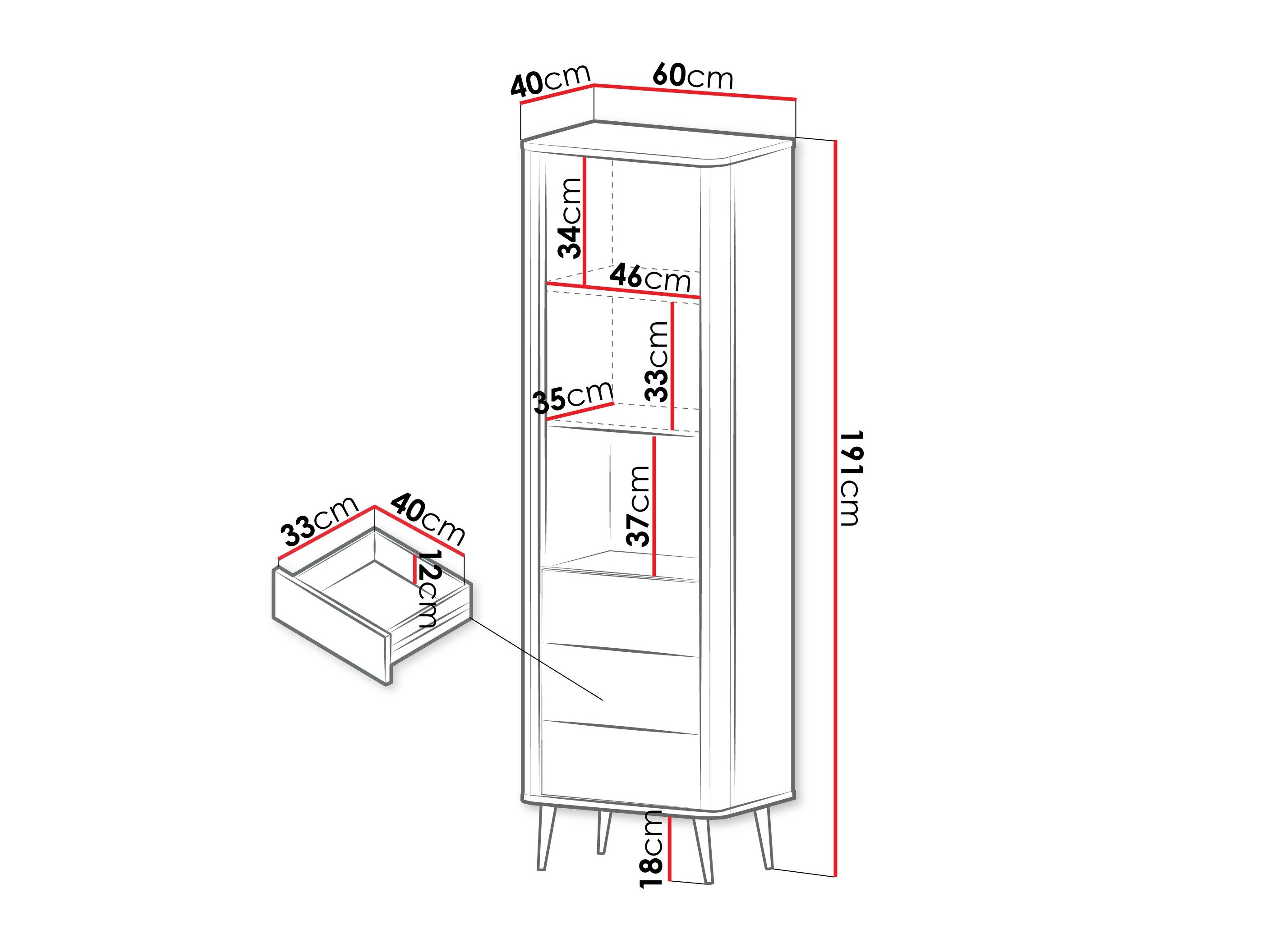Étagère Lufela 103 (Cachemire + Marbre gris)