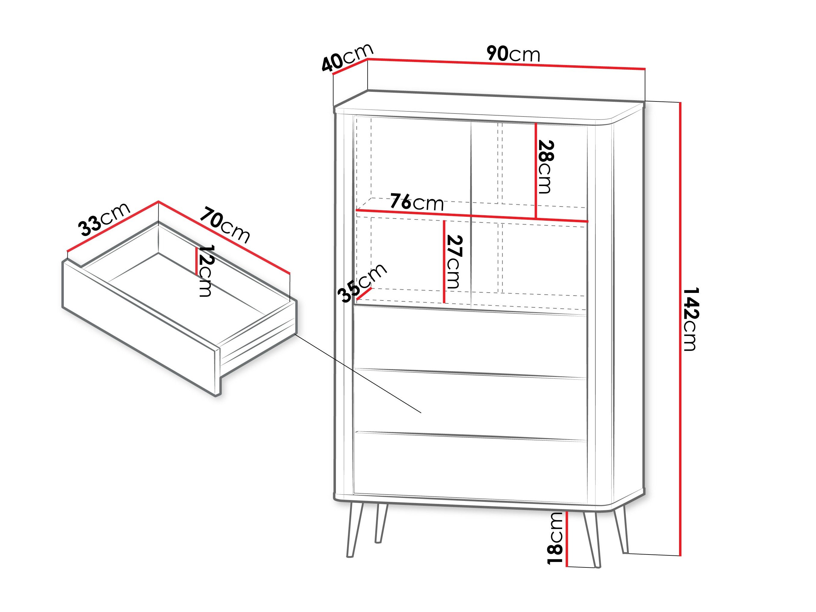 Étagère Lufela 104 (Cachemire + Marbre gris)