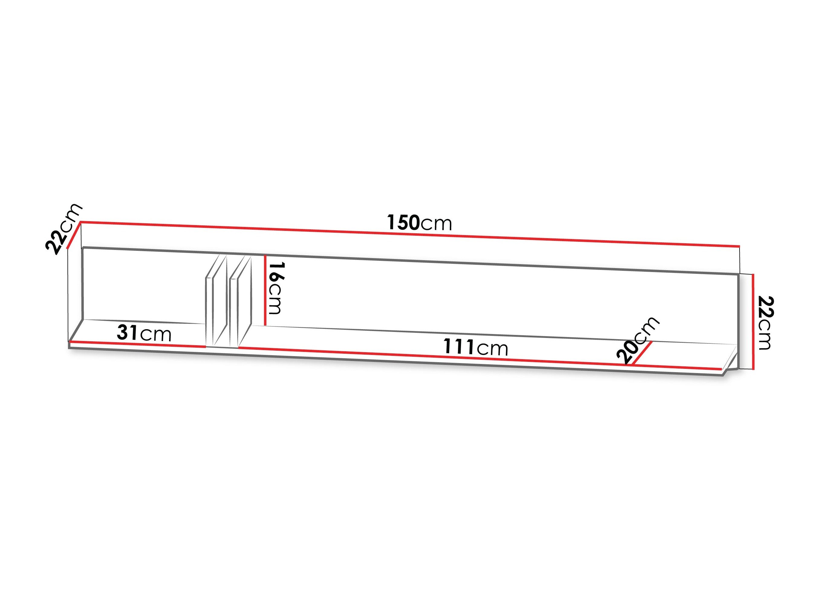 Étagère murale Levali 113 (Beige)