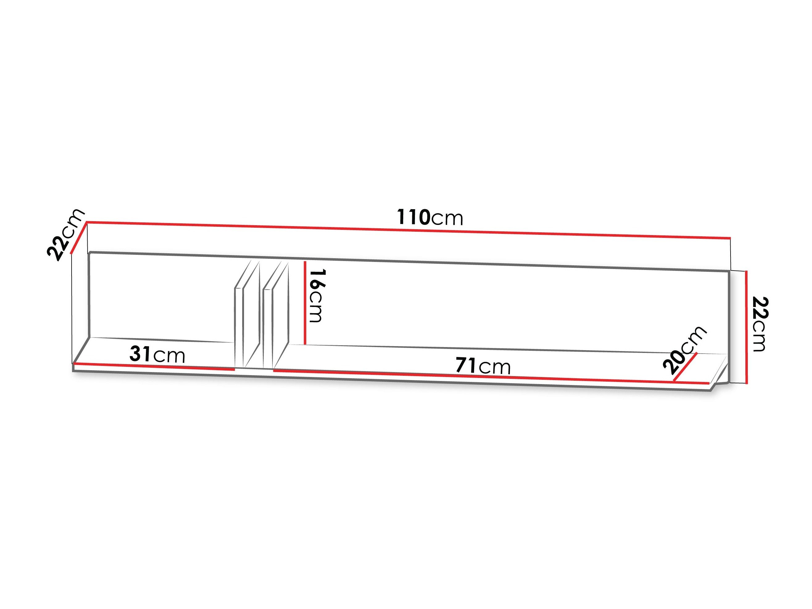 Étagère murale Levali 114 (Beige)
