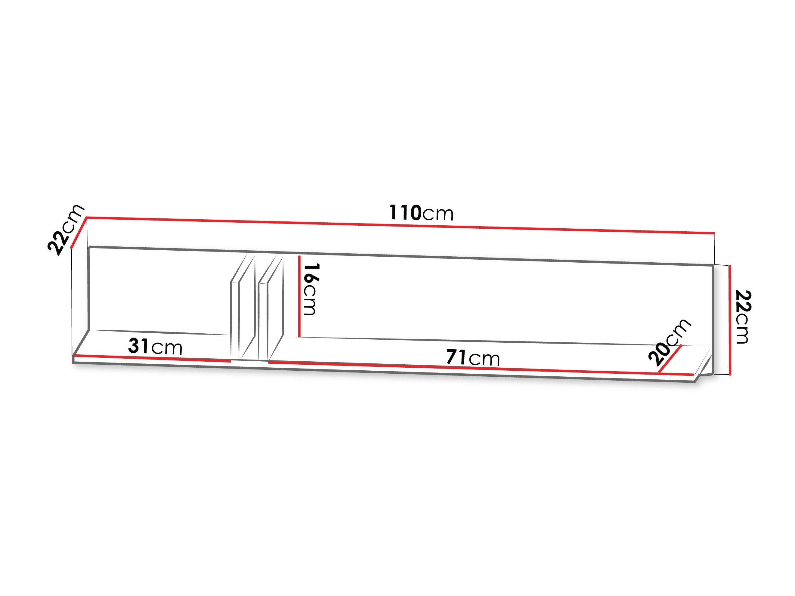 Étagère murale Levali 114 (Vert poussiéreux)