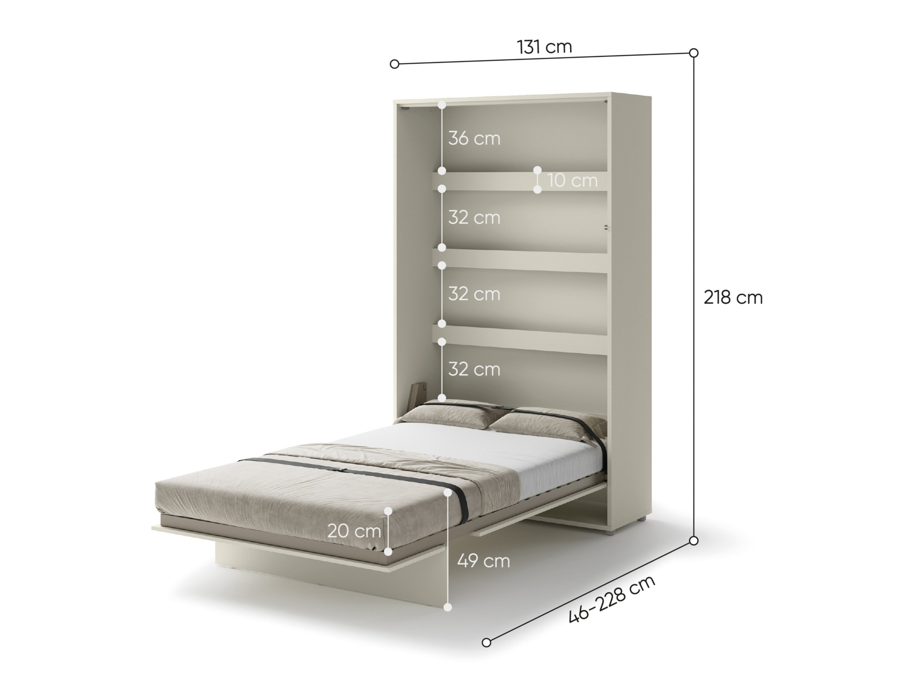 Lit escamotable Concept Pro Lenart (Cachemire)