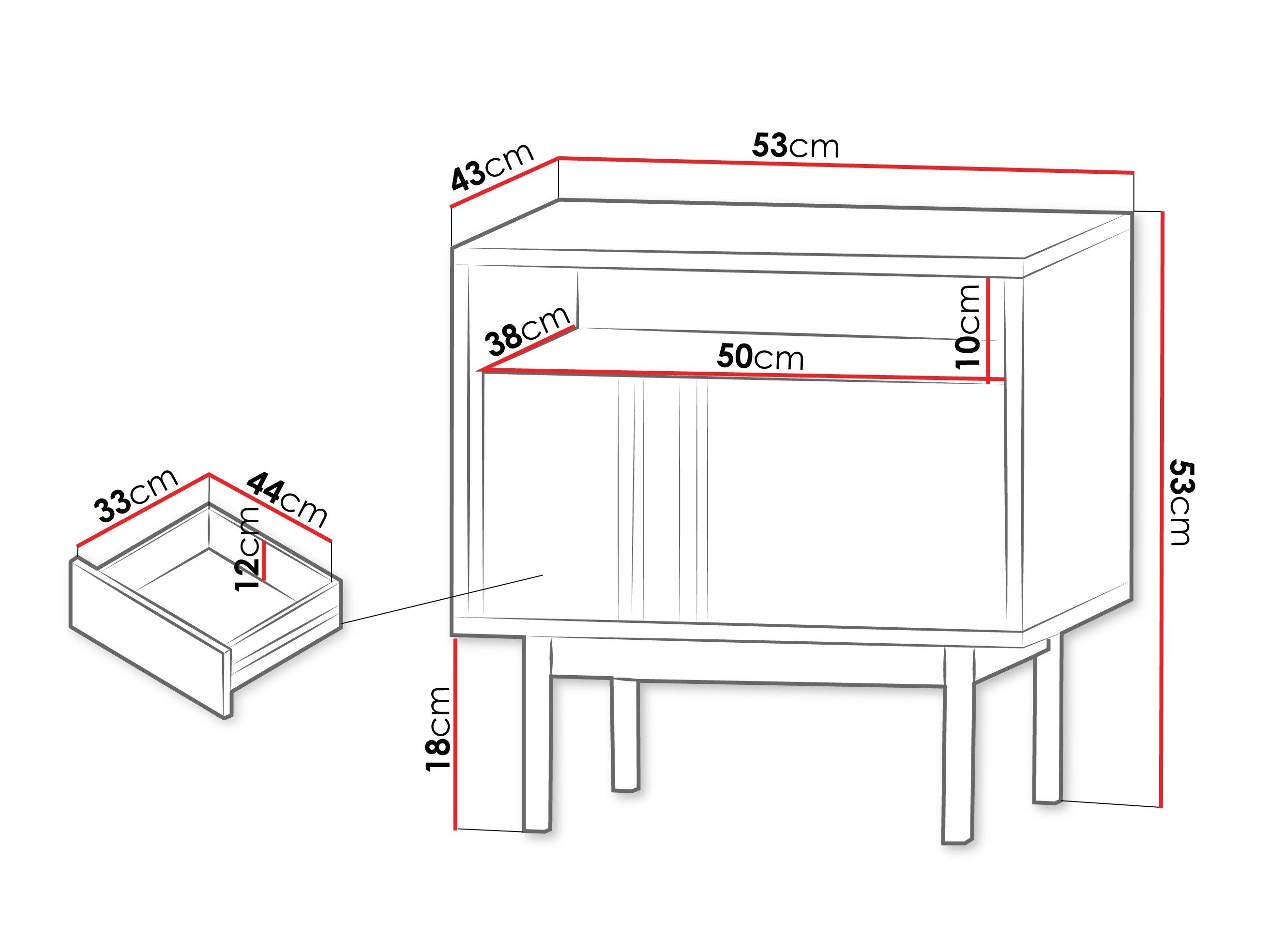 Table de chevet Levali 112 (Beige)