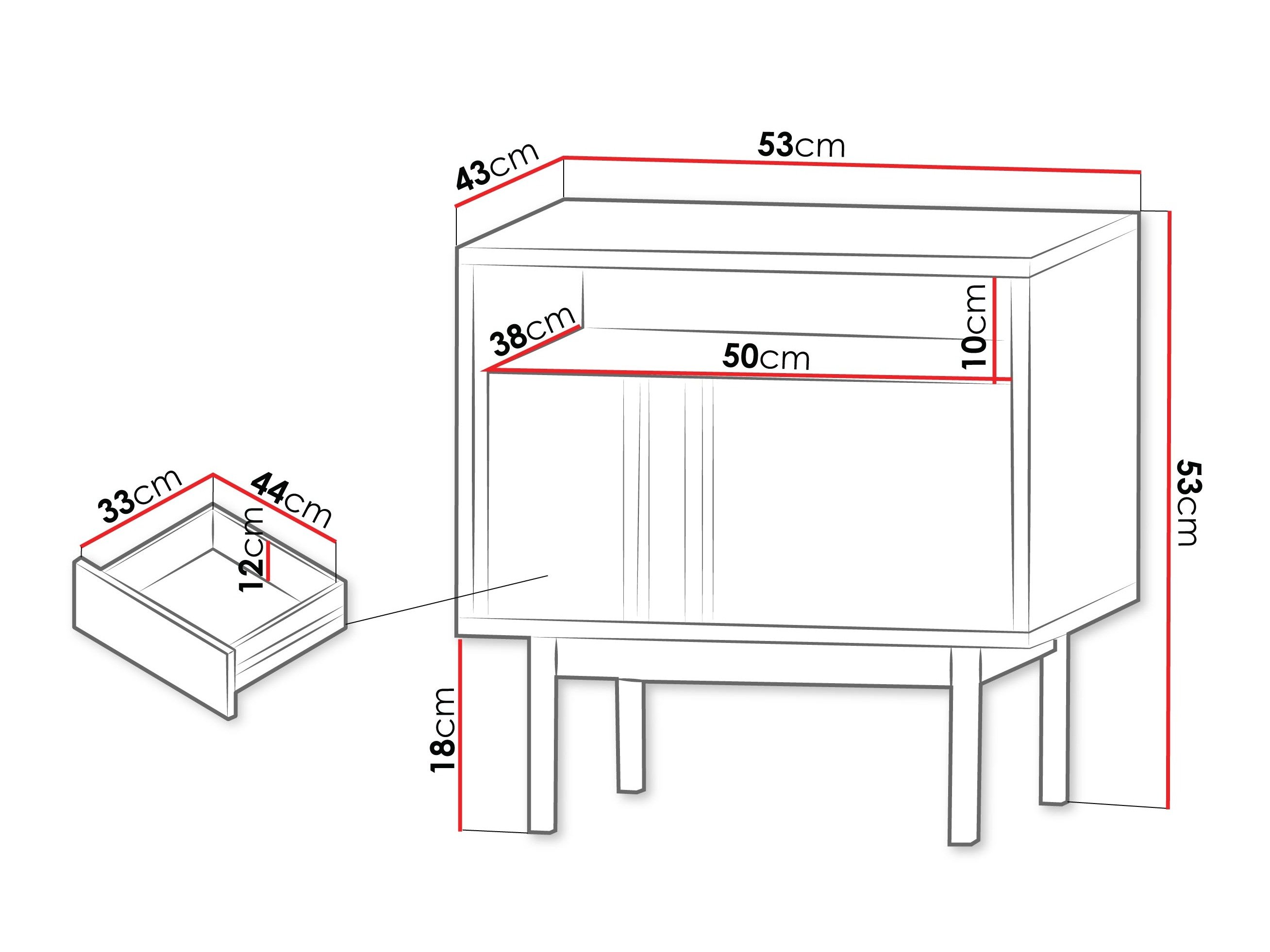 Table de chevet Levali 112 (Chêne)