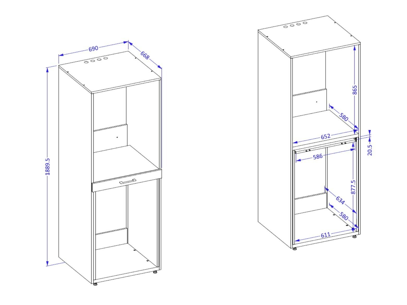 Colonne de salle de bain Novdele 103 (Blanc)