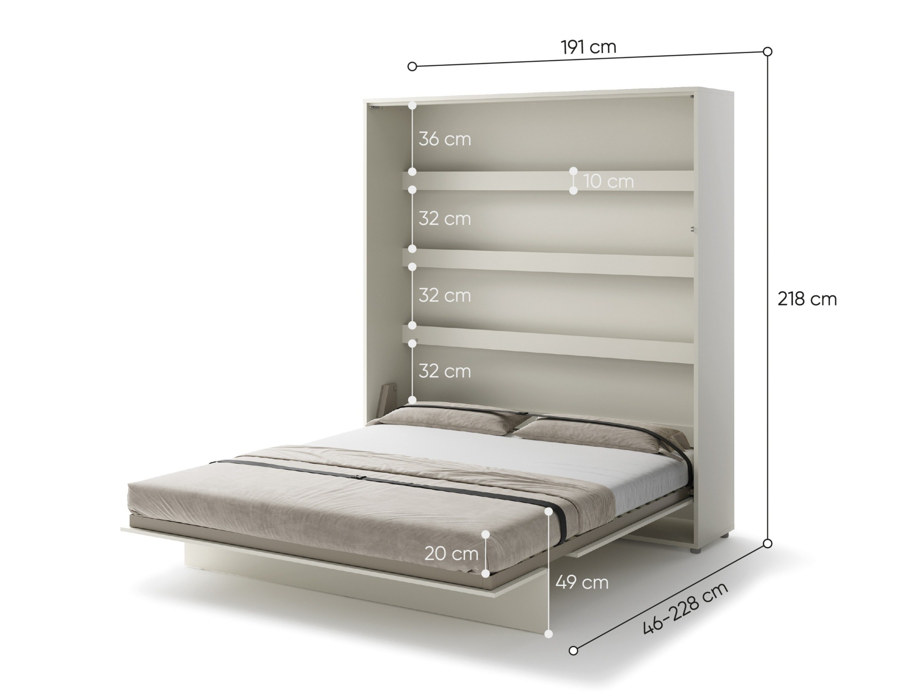 Lit escamotable Concept Pro Lenart (Cachemire)