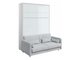 Lit escamotable Concept Pro Lenart VII (Blanc brillant + Gris)