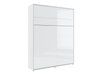 Lit escamotable Concept Pro Lenart VII (Blanc brillant + Gris)