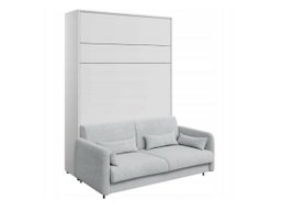 Lit escamotable Concept Pro Lenart VII (Blanc + Gris)