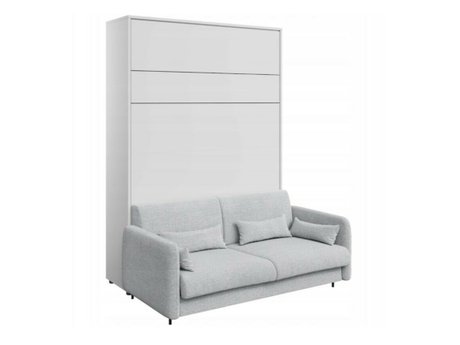 Lit escamotable Concept Pro Lenart VII (Blanc + Gris)
