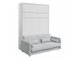 Lit escamotable Concept Pro Lenart VII (Blanc + Gris)