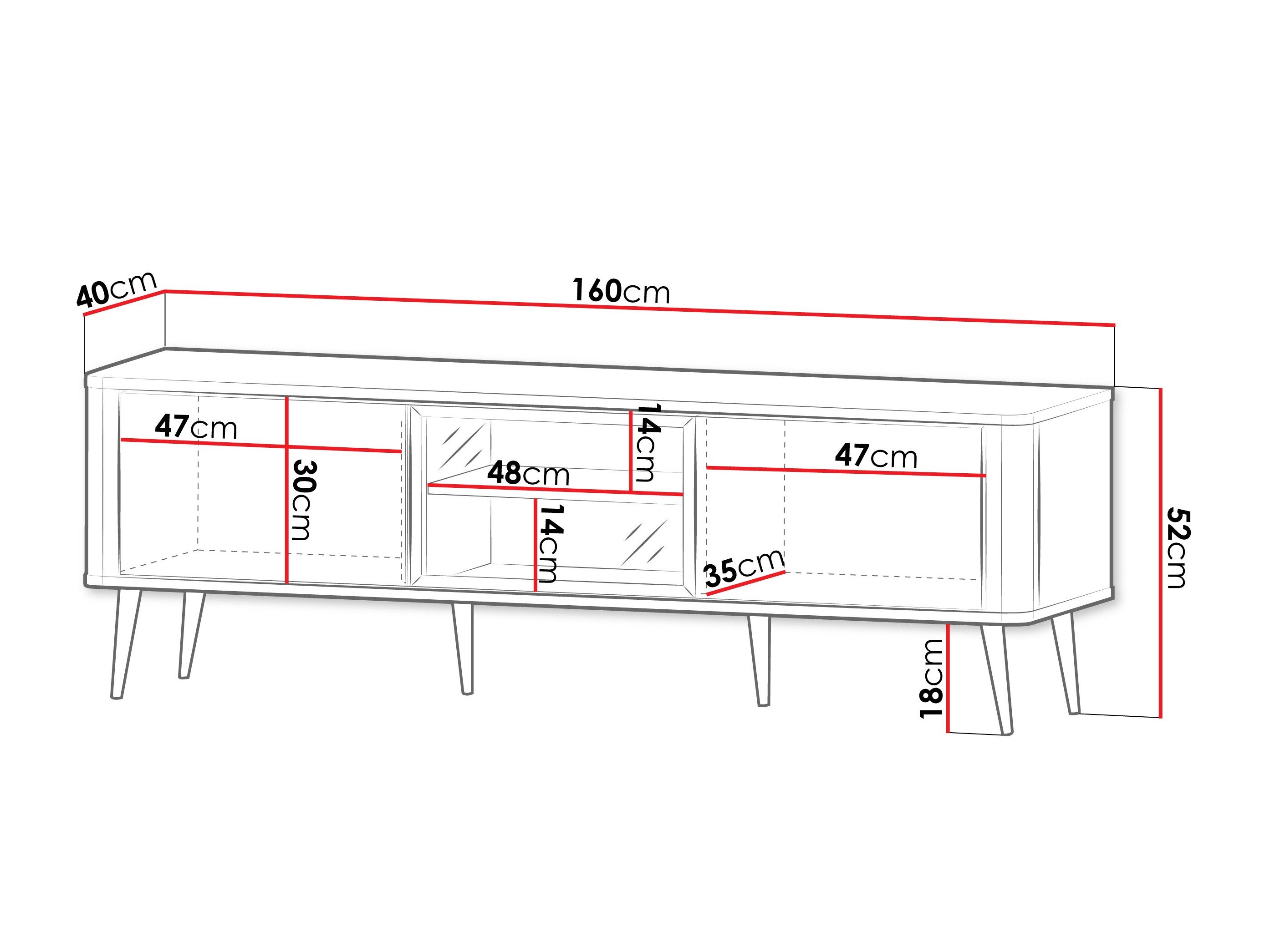 Meuble TV Lufela 111 (Cachemire + Noyer)