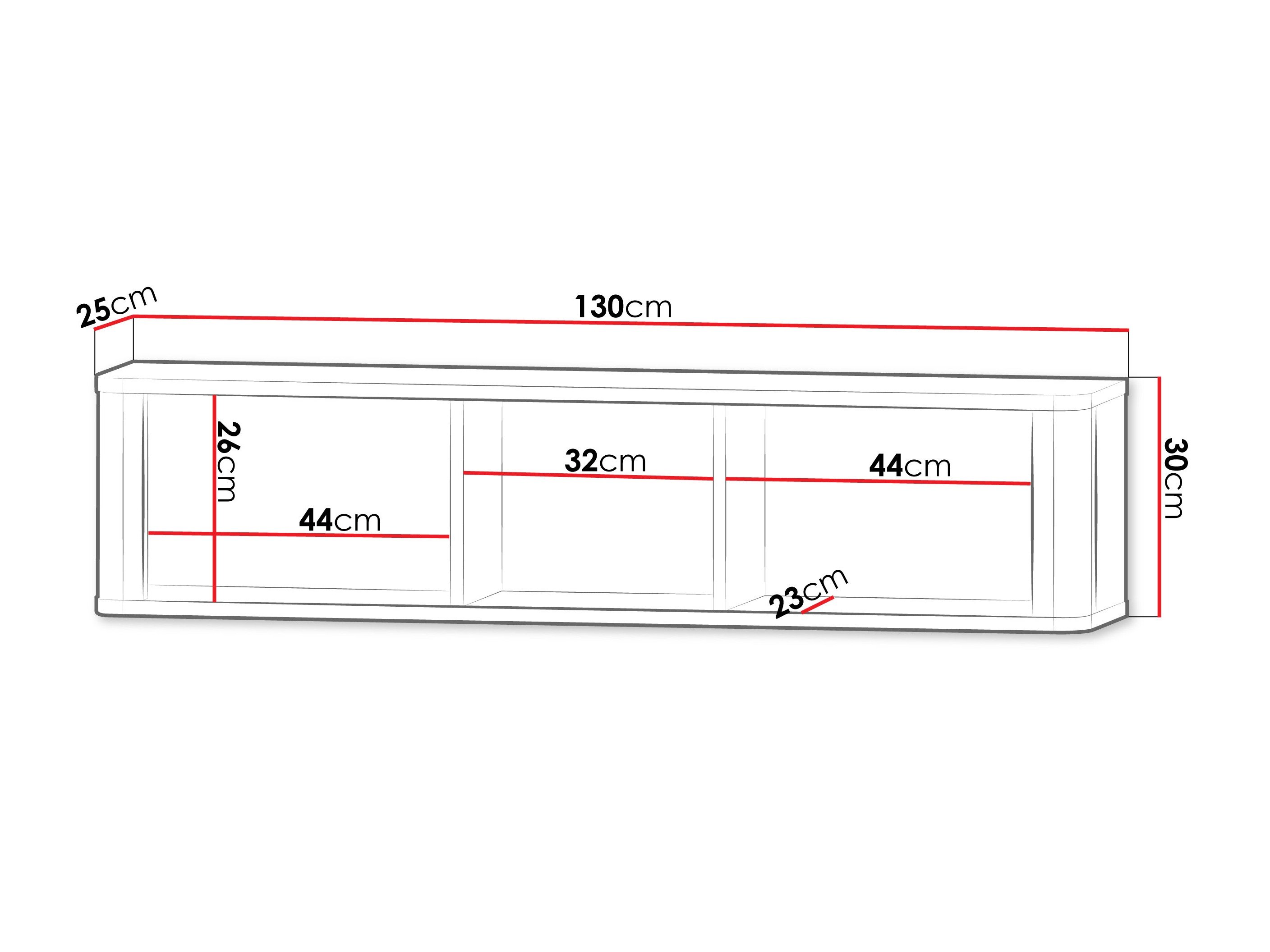 Étagère murale Lufela 119 (Cachemire + Noyer)