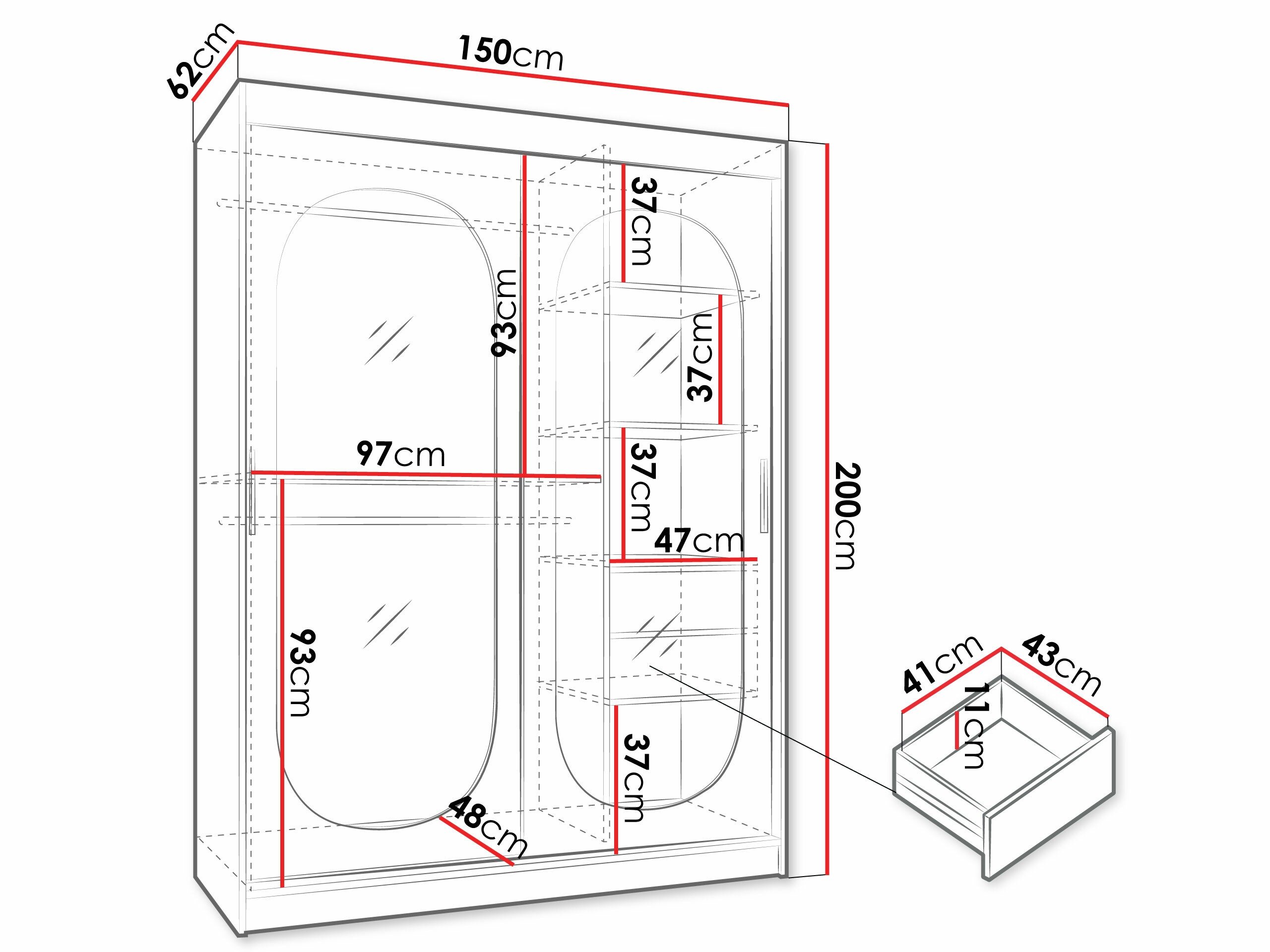 Armoire Hartford 519 (Noir)