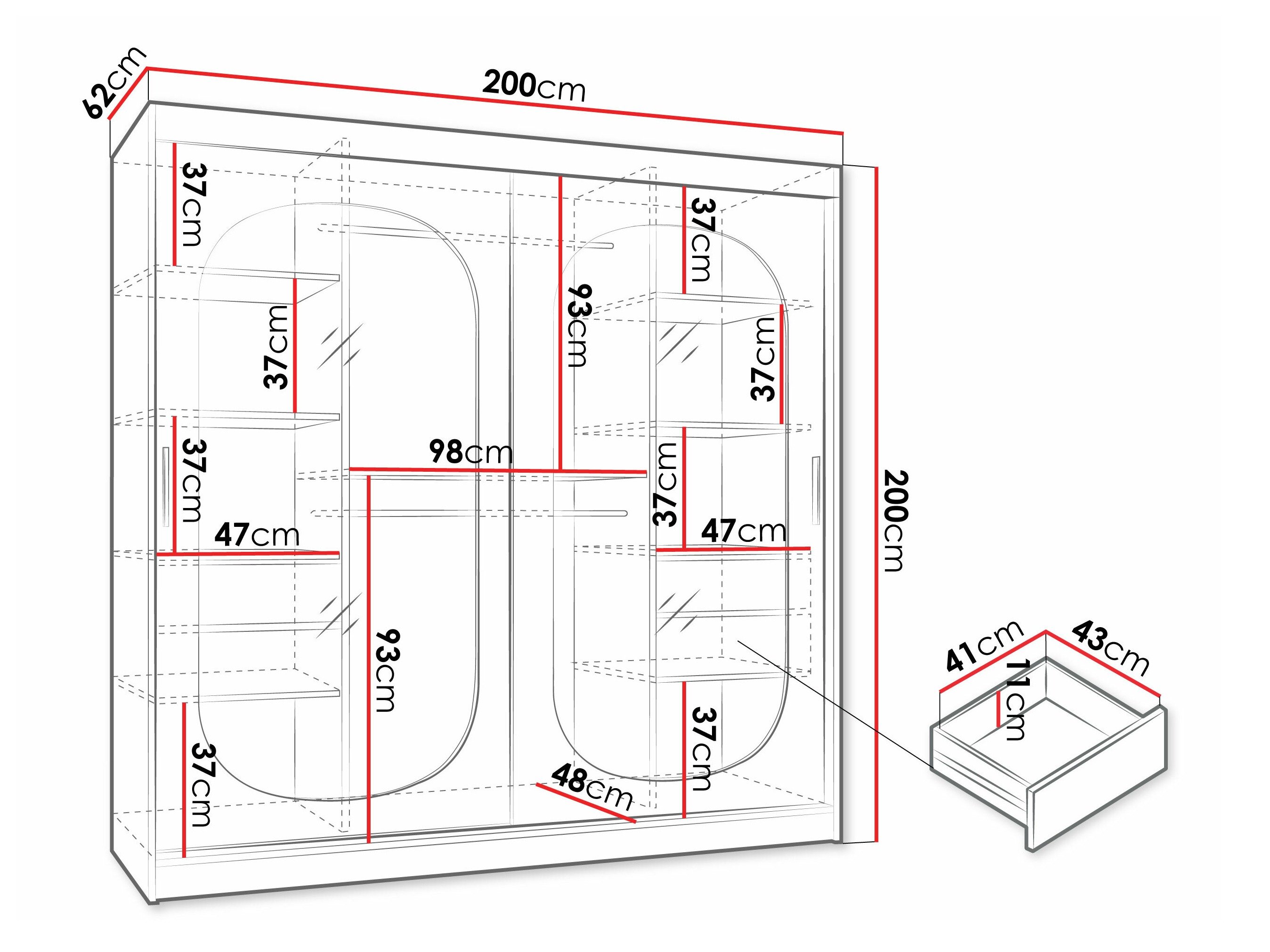 Armoire Hartford 521 (Cachemire)