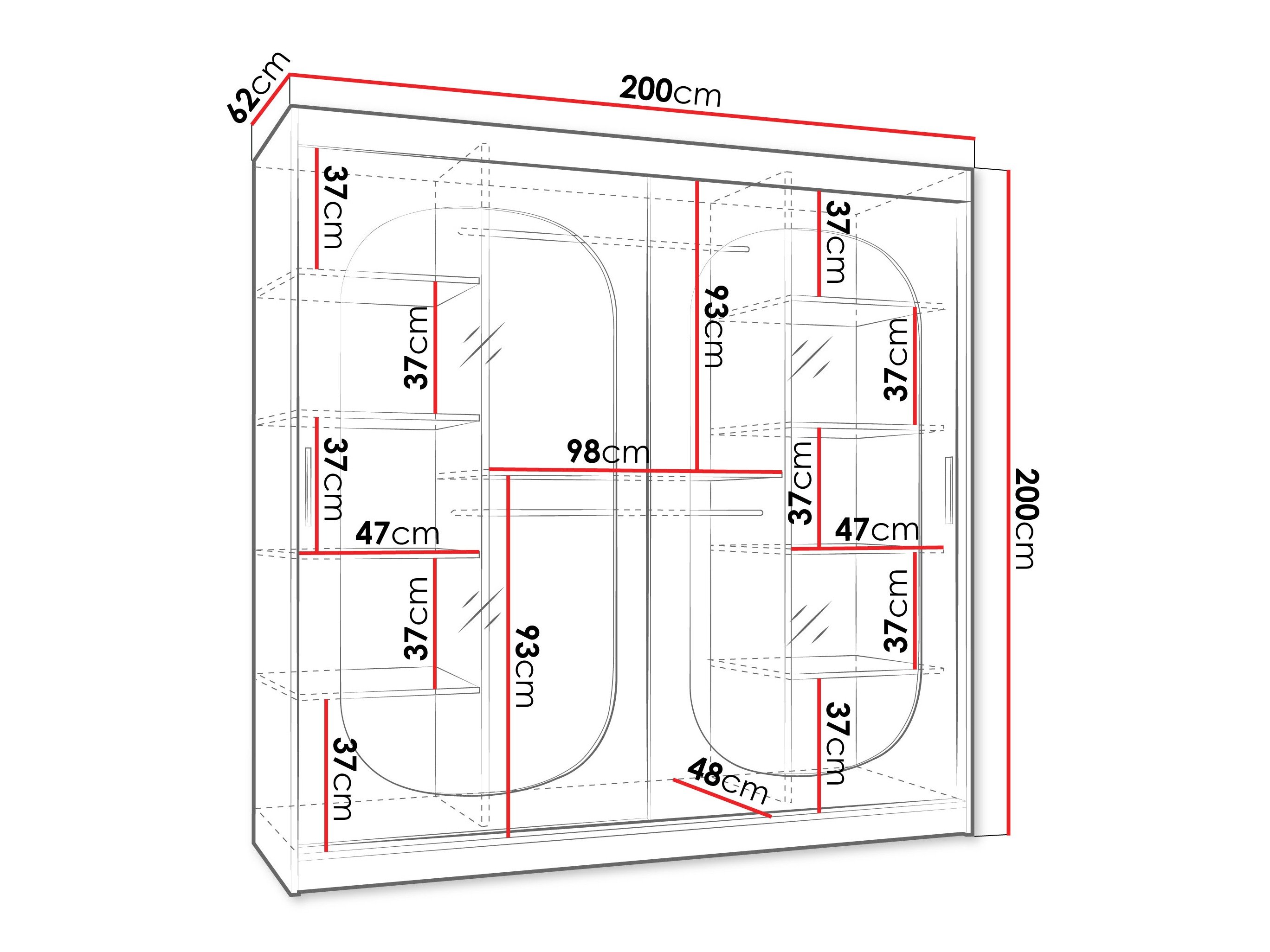 Armoire Hartford 521 (Noir)