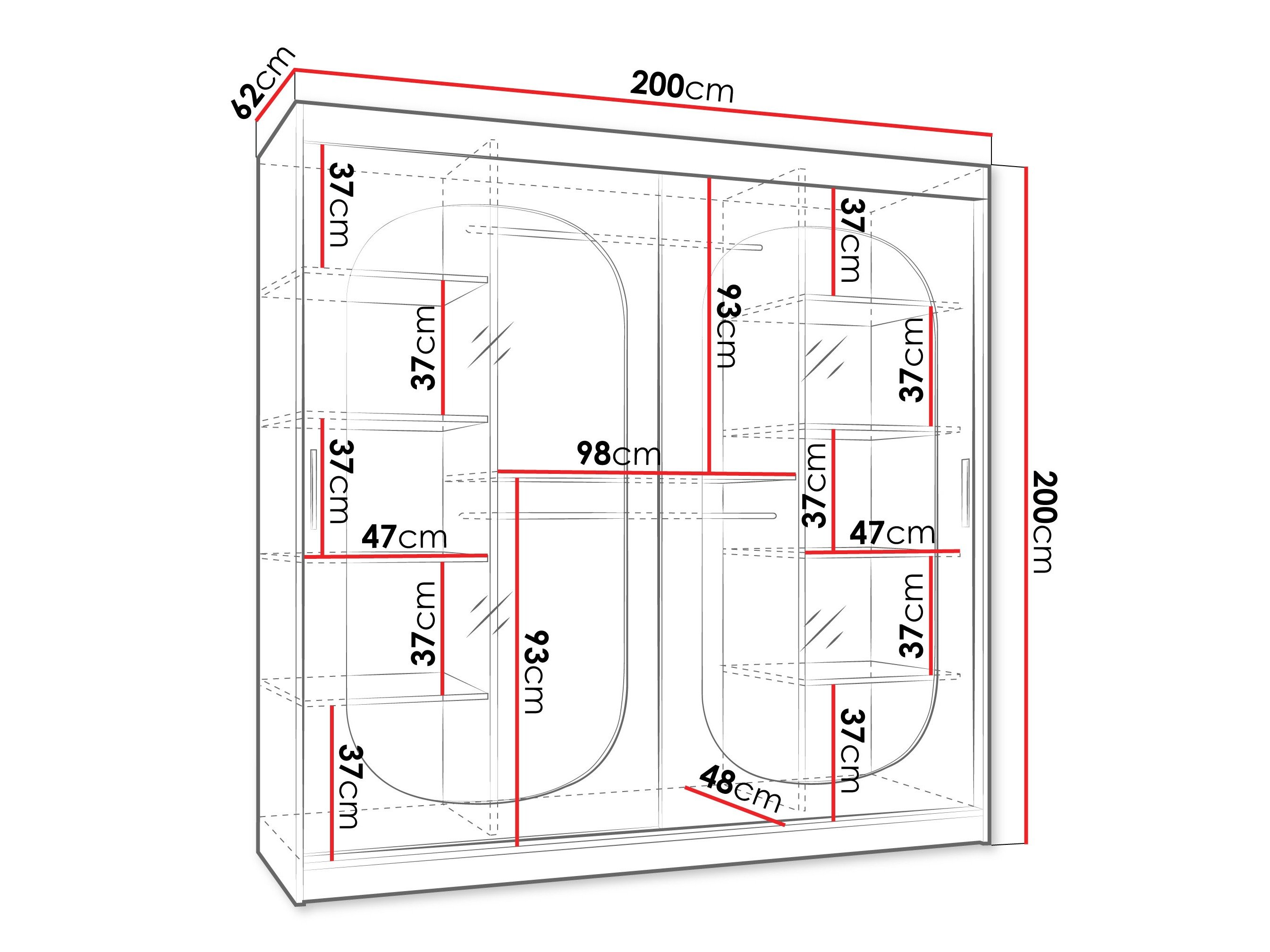 Armoire Hartford 521 (Noir)
