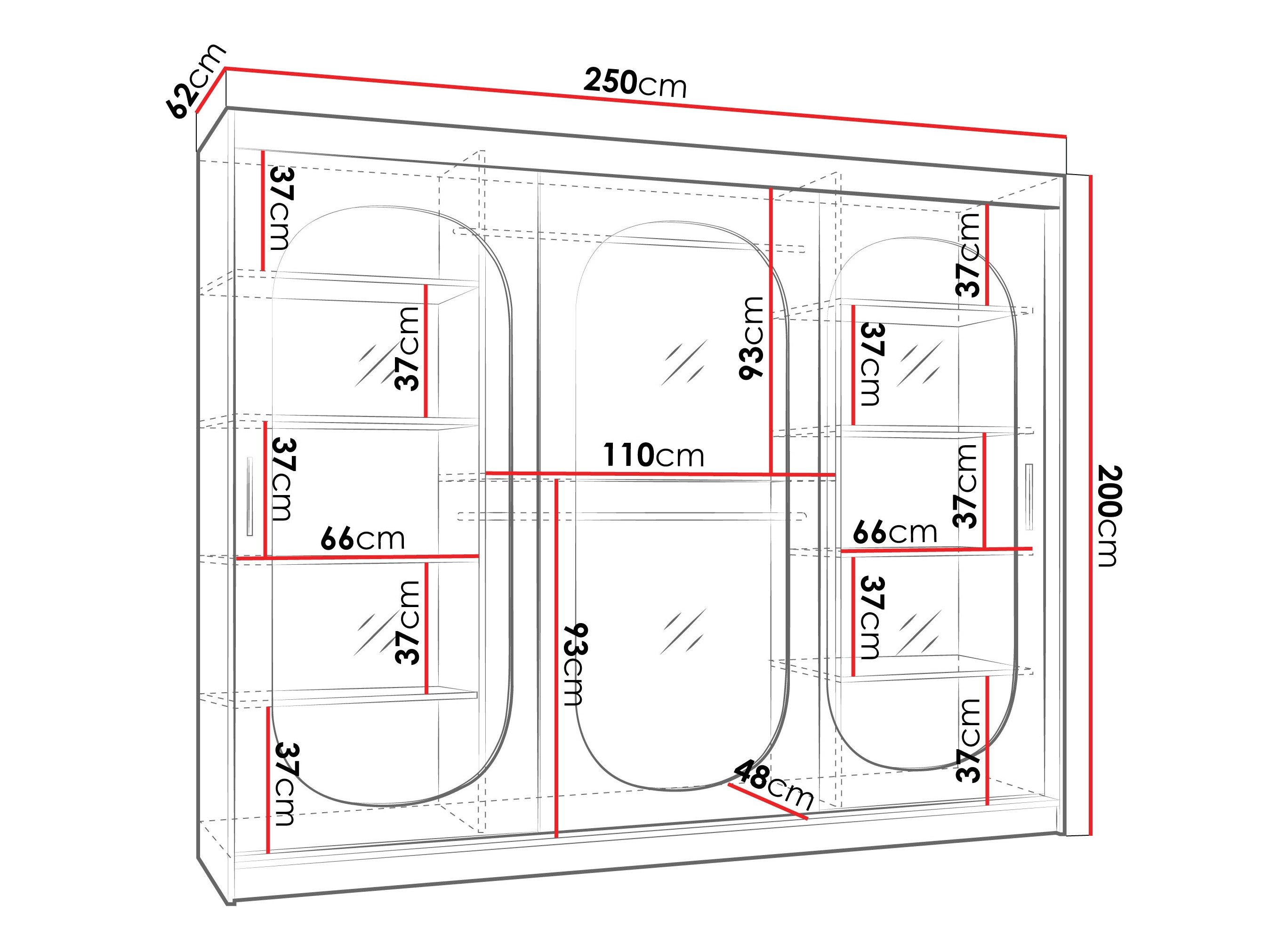 Armoire Hartford 522 (Noir)