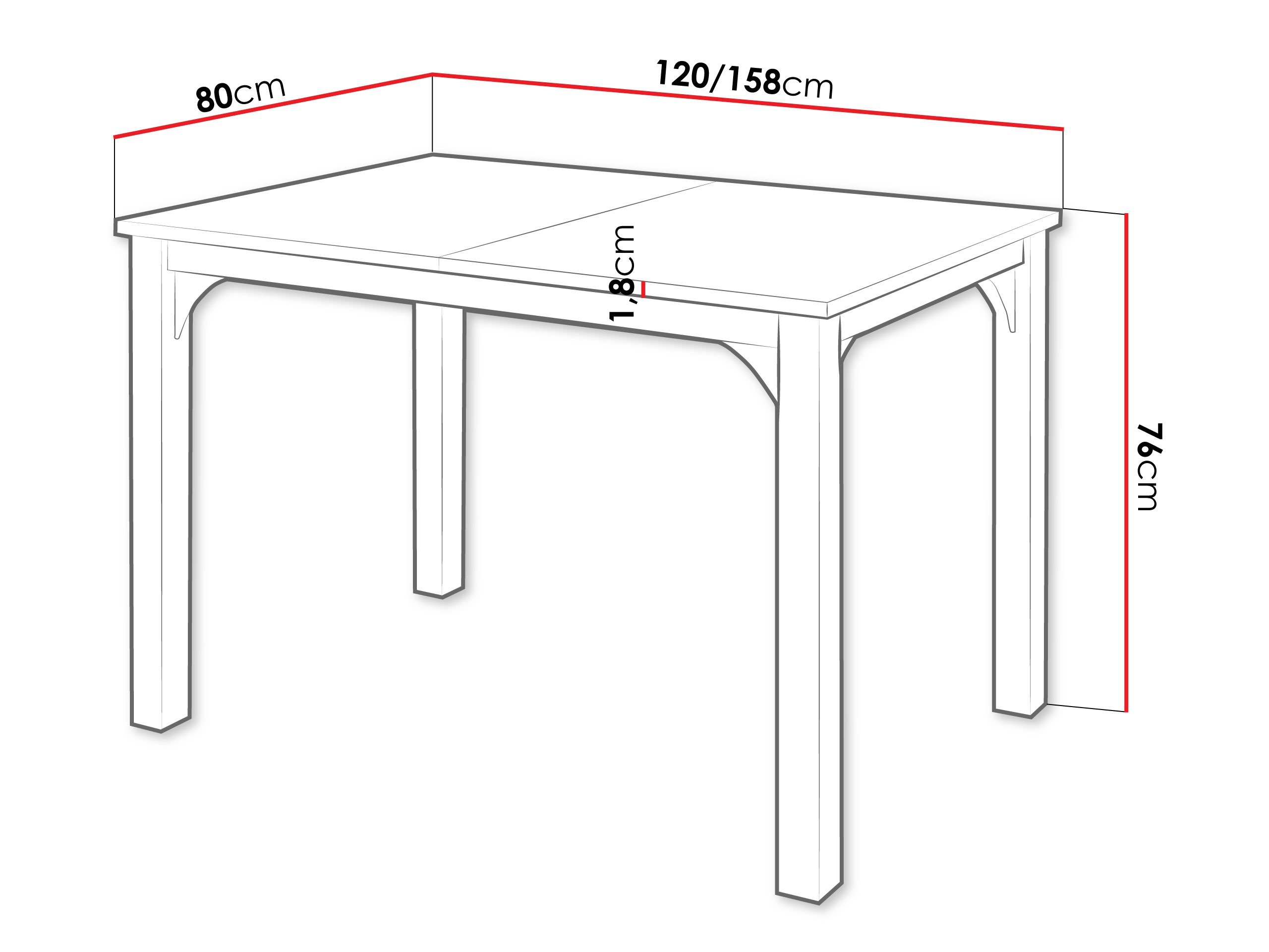Table Oswego 135 (Blanc + Noir)