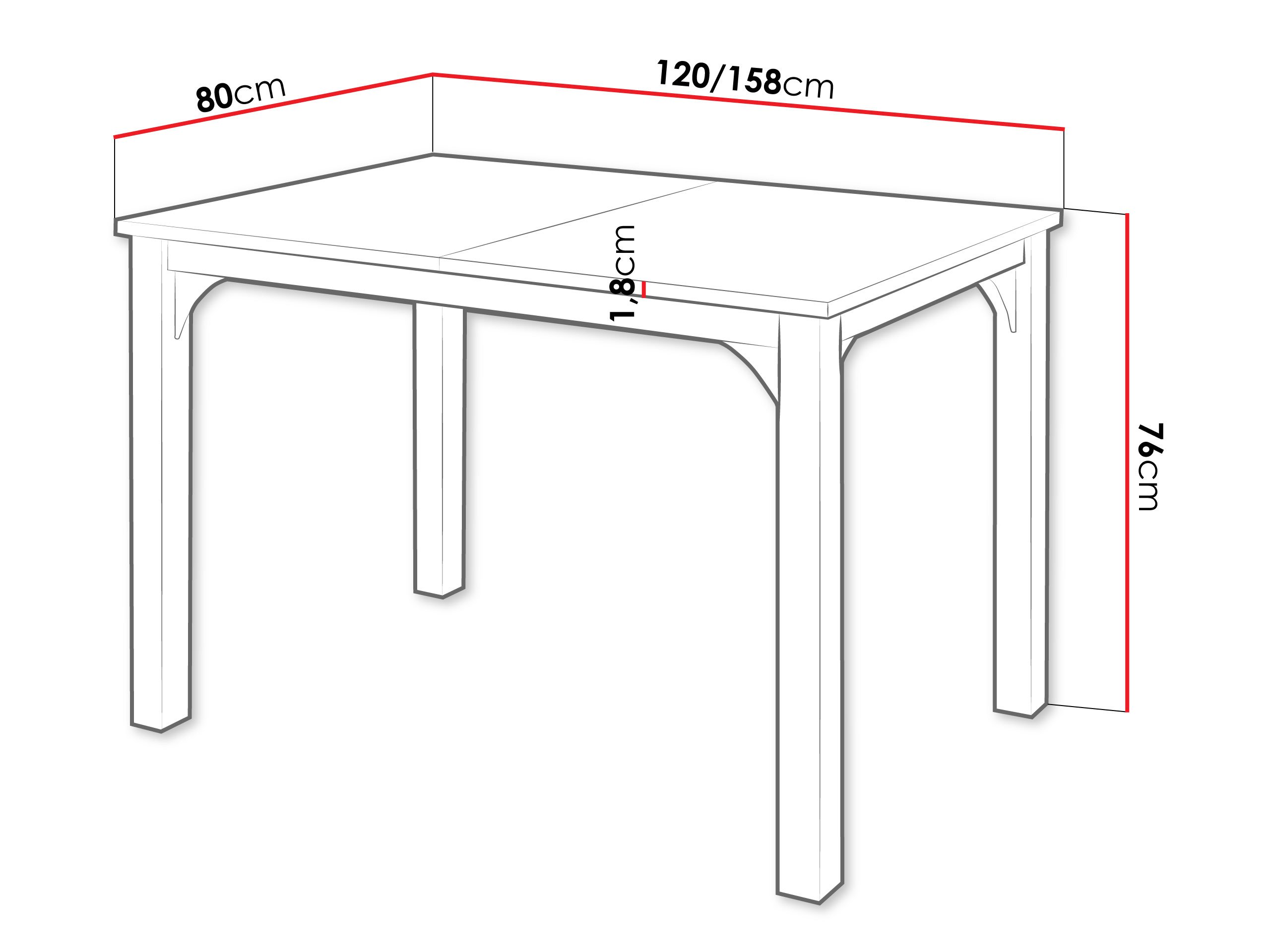 Table Oswego 135 (Cachemire + Noir)