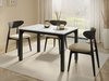 Table Oswego 135 (Marbre blanc + Noir)