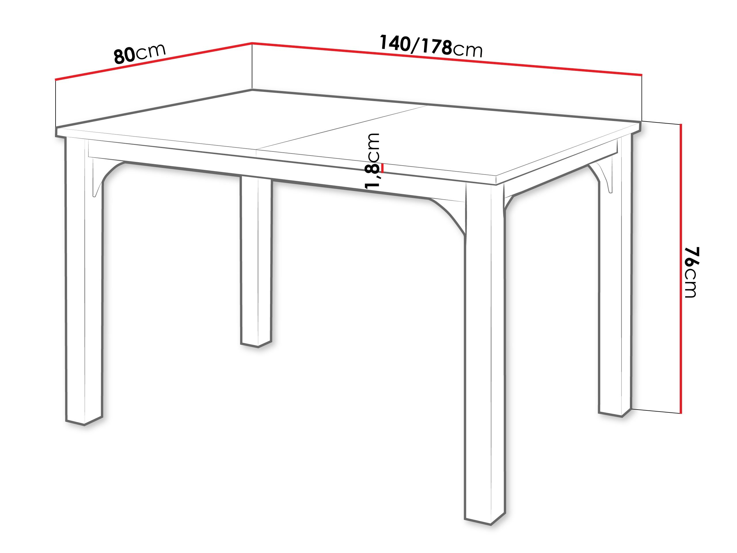 Table Oswego 136 (Chêne doré artisanal + Noir)