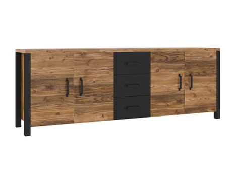 Commode Tornua 109 (Épicéa foncé + Noir mat)