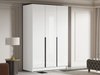 Armoire Closico Decoron I (Blanc brillant + Noir)