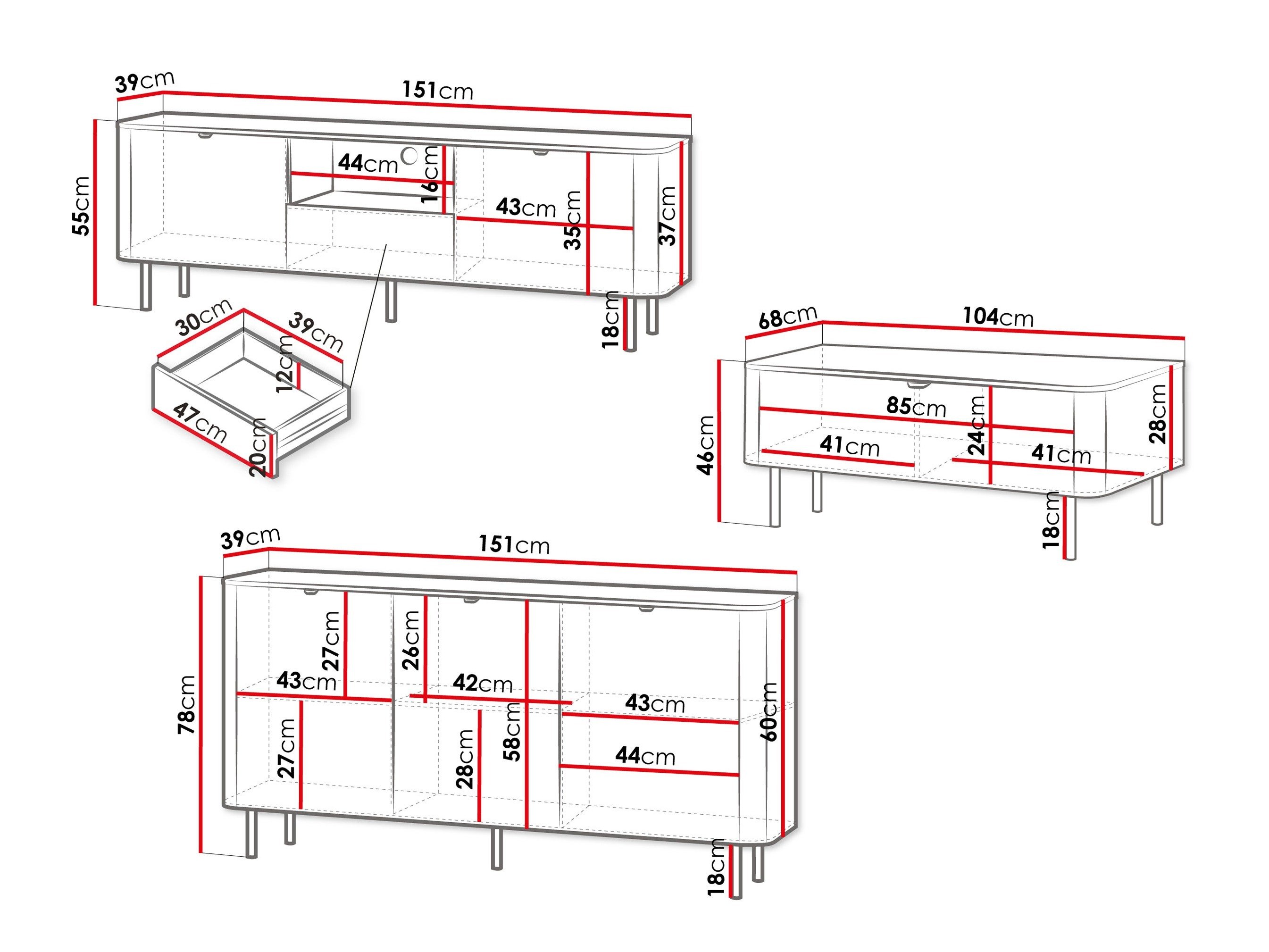 Ensemble de salon Tebeni 105