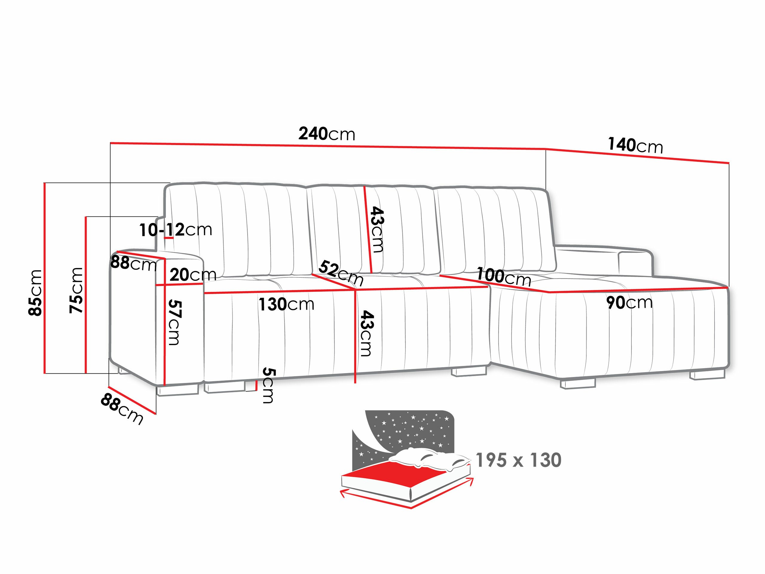Canapé d'angle Columbus 154 (Manila 16)