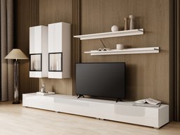 Ensemble de salon Serodeu 100 (Blanc + Blanc brillant)