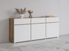 Commode Alfere 103 (Chêne wotan + Blanc)