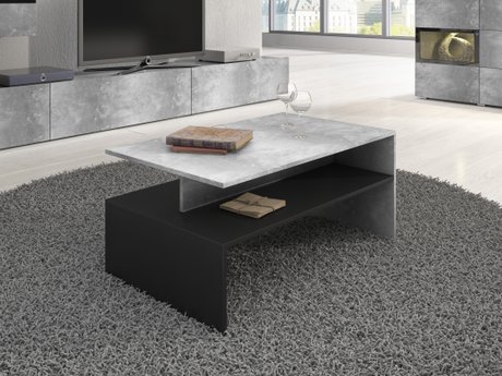 Table basse Serodeu 103 (Béton + Noir)