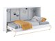 Lit escamotable Concept Pro Lenart IV (Blanc + Blanc brillant)