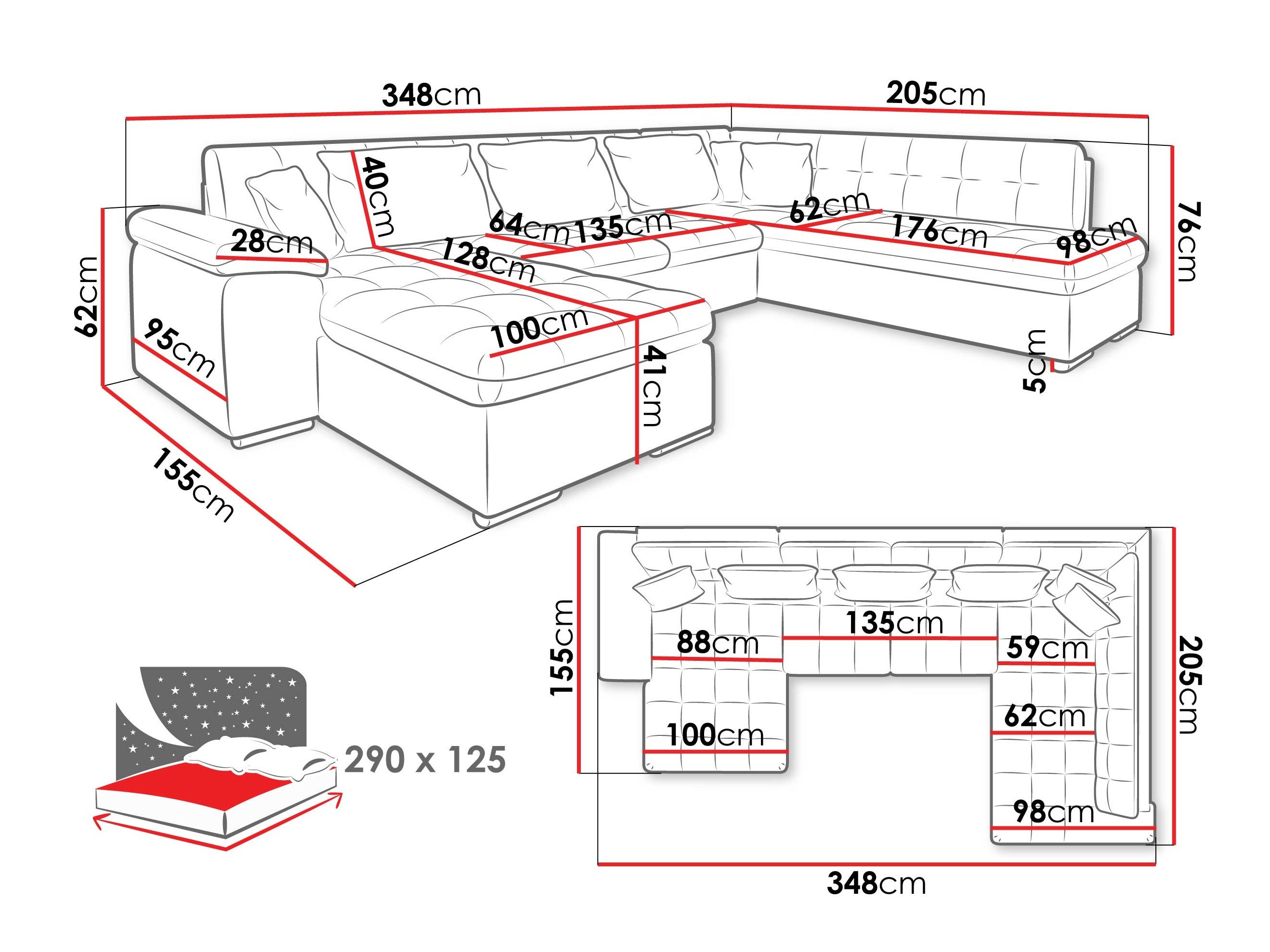 Canapé d'angle Comfivo Gemma (Gauche)