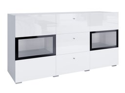 Commode Serodeu 101 (Blanc + Blanc brillant)