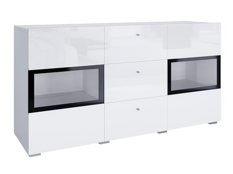 Commode Serodeu 101 (Blanc + Blanc brillant)