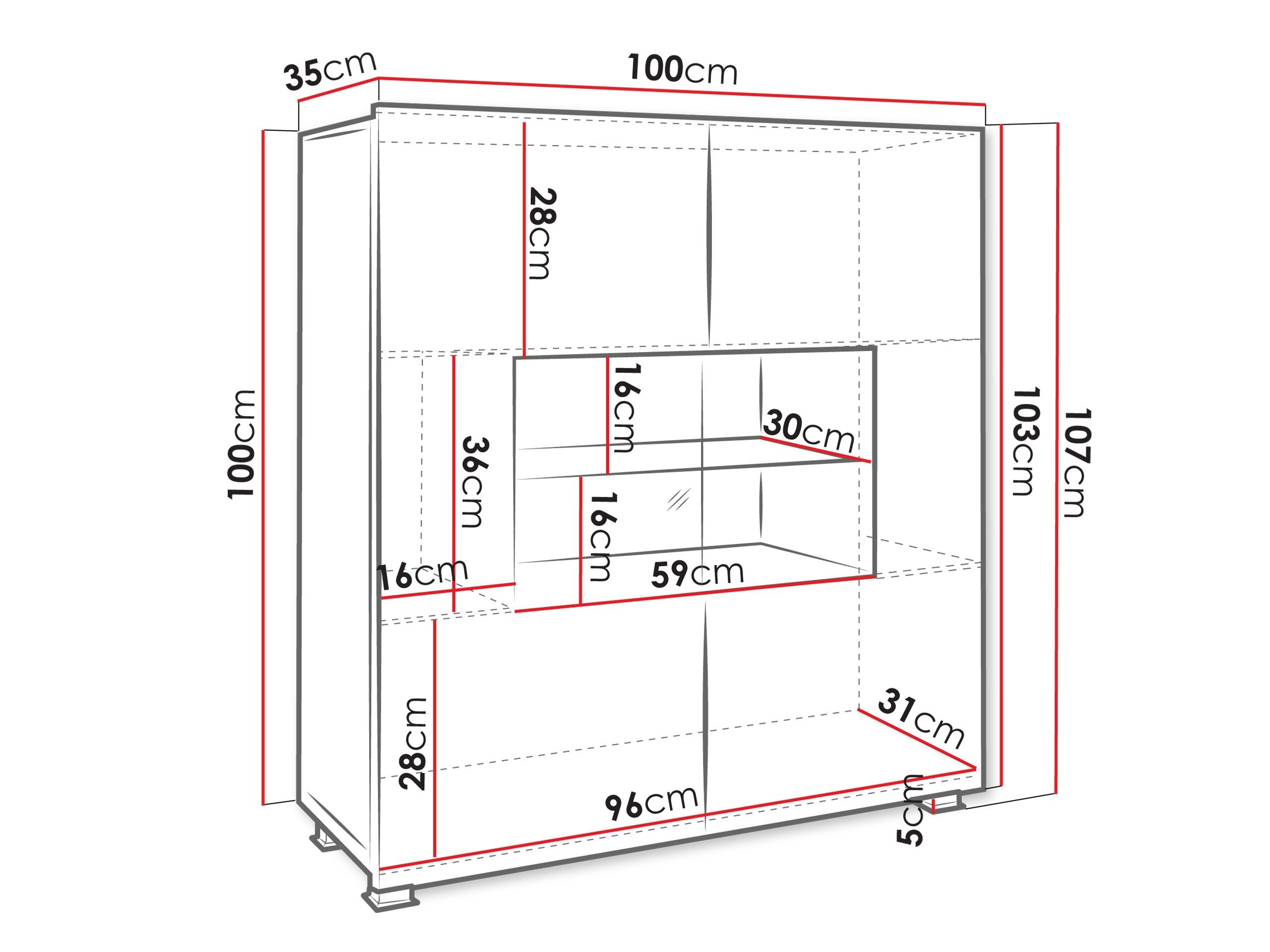 Buffet Tivdalu 100 (Cachemire)