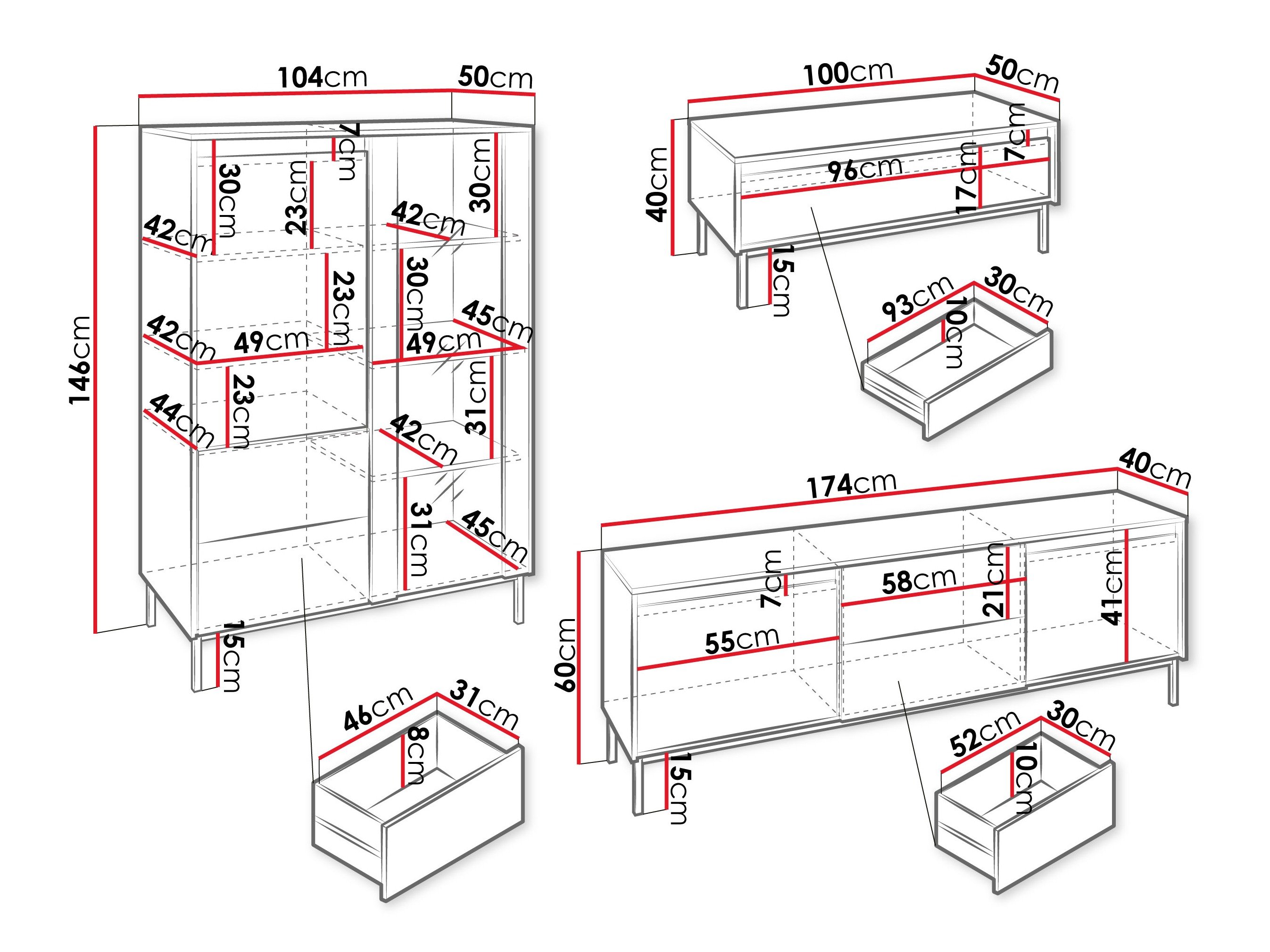 Ensemble de salon Comfivo Delruva 111 (Cachemire)