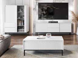 Ensemble de salon Comfivo Delruva V (Blanc)