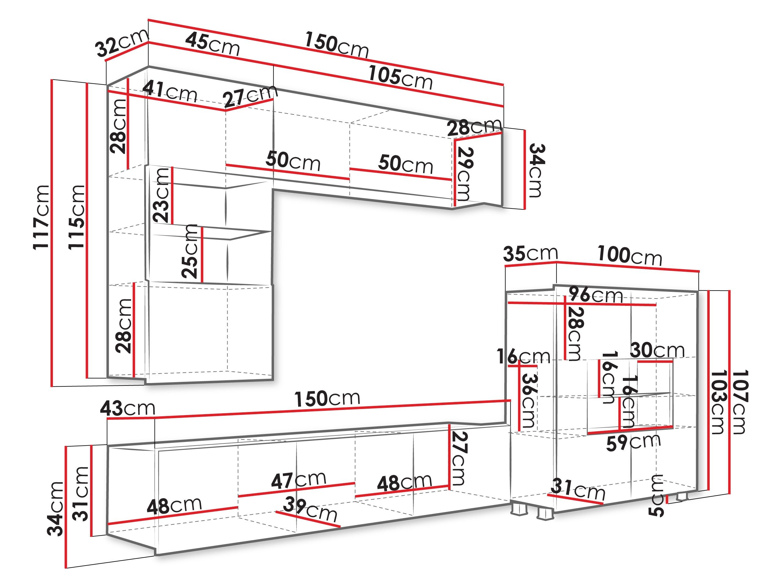 Ensemble de salon Tivdalu 107 (Cachemire)