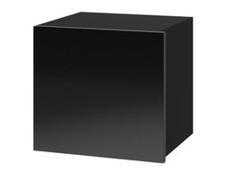 Armoire murale Tivdalu 124 (Noir + Noir brillant)
