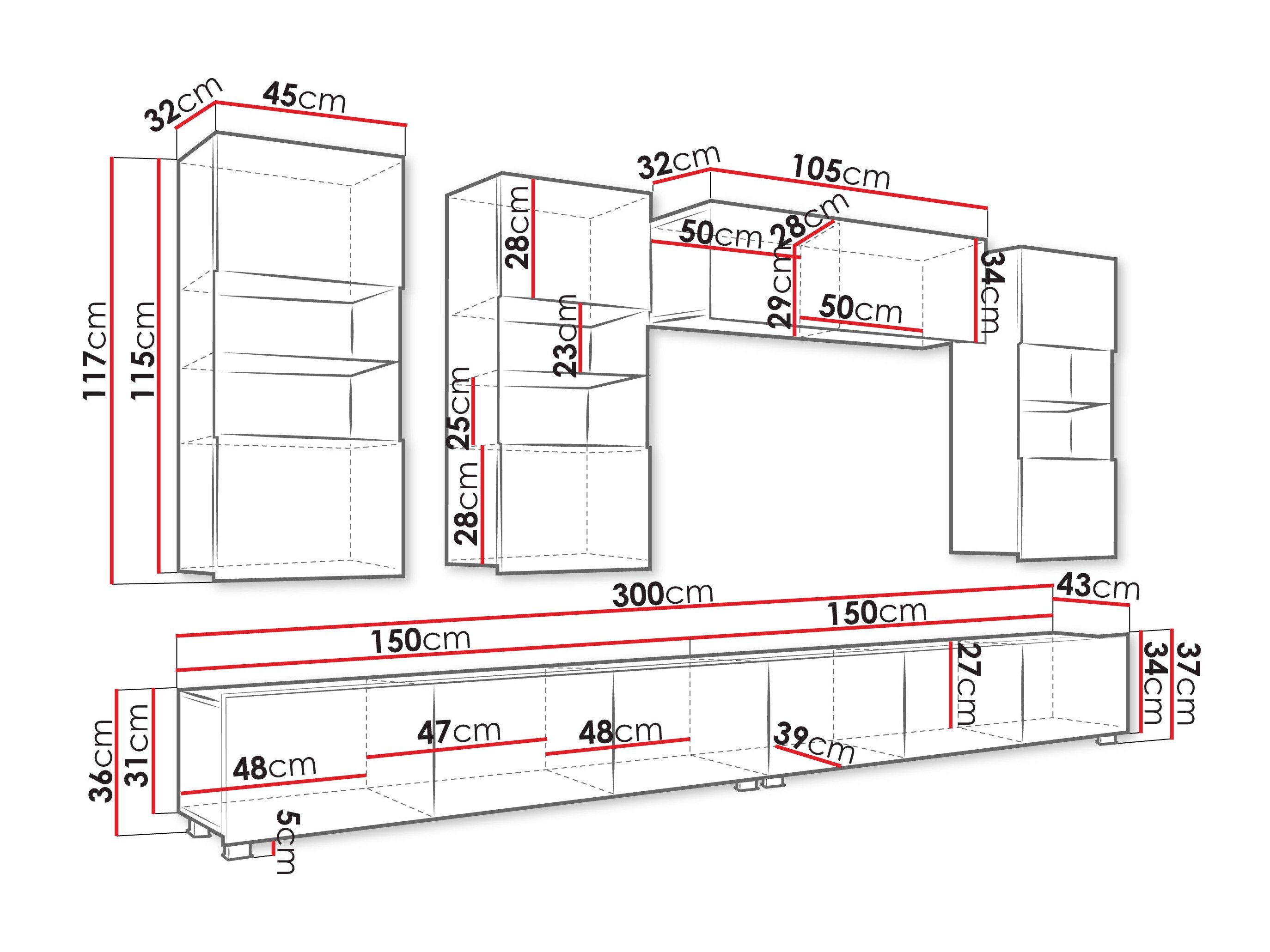 Ensemble de salon Remus V (Cachemire)