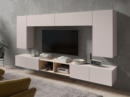 Ensemble de salon Remus XXIII (Cachemire + Chêne Artisan)