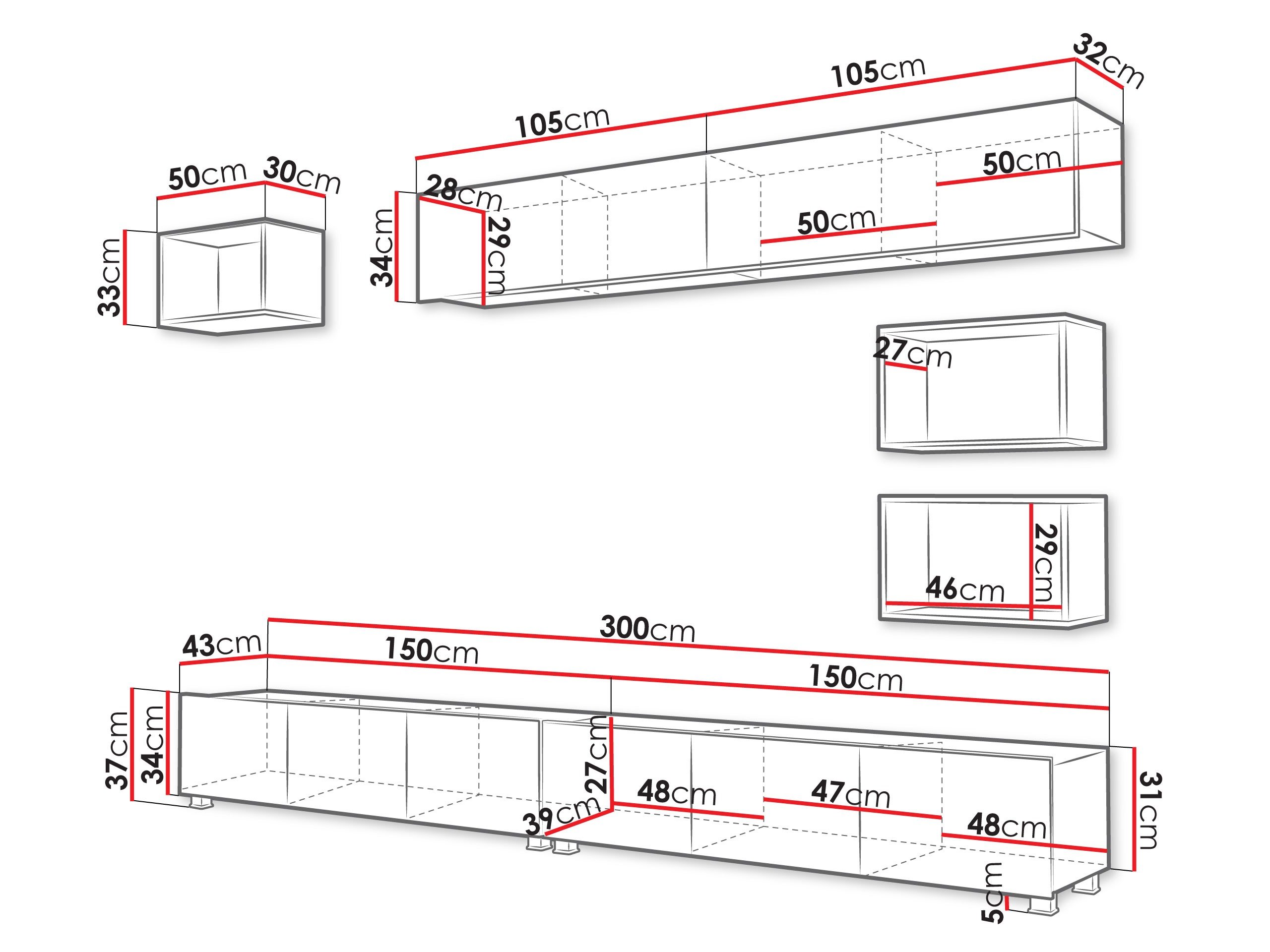 Ensemble de salon Remus XXXI (Cachemire + Chêne Artisan)